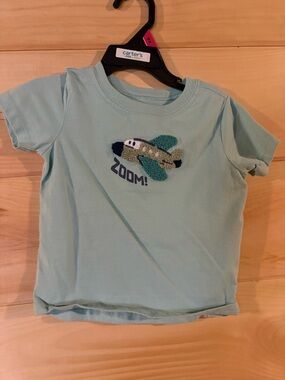 Garanimals Light Green Short-Sleeve Tee with Airplane Patch